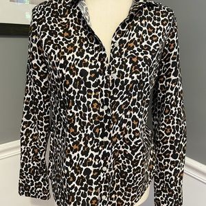 Leopard shirt slim fit, size 0.